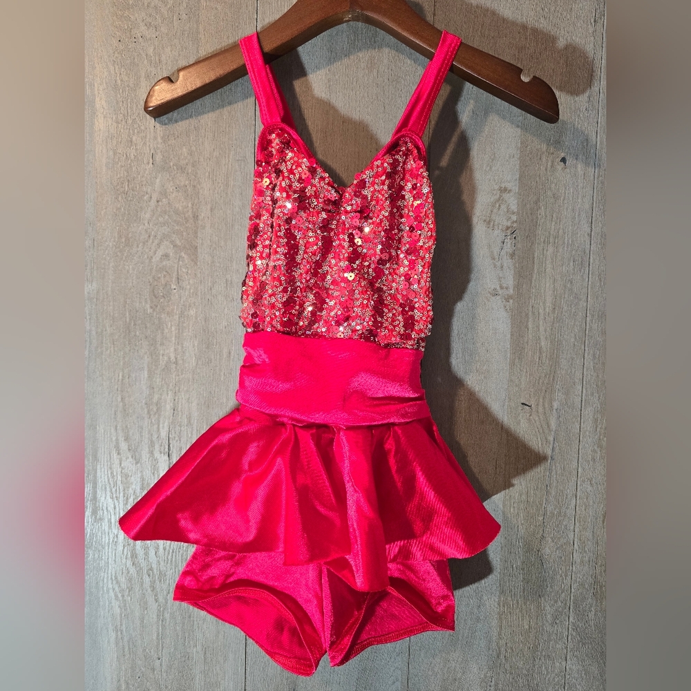 Weissman Dance Leotard With Skirt Sz IC 7/8